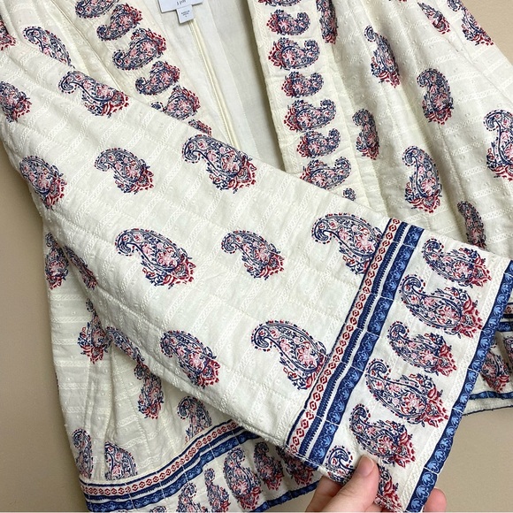 J. Jill Quilted Paisley Villa Jacket Porcelain - Picture 7 of 14